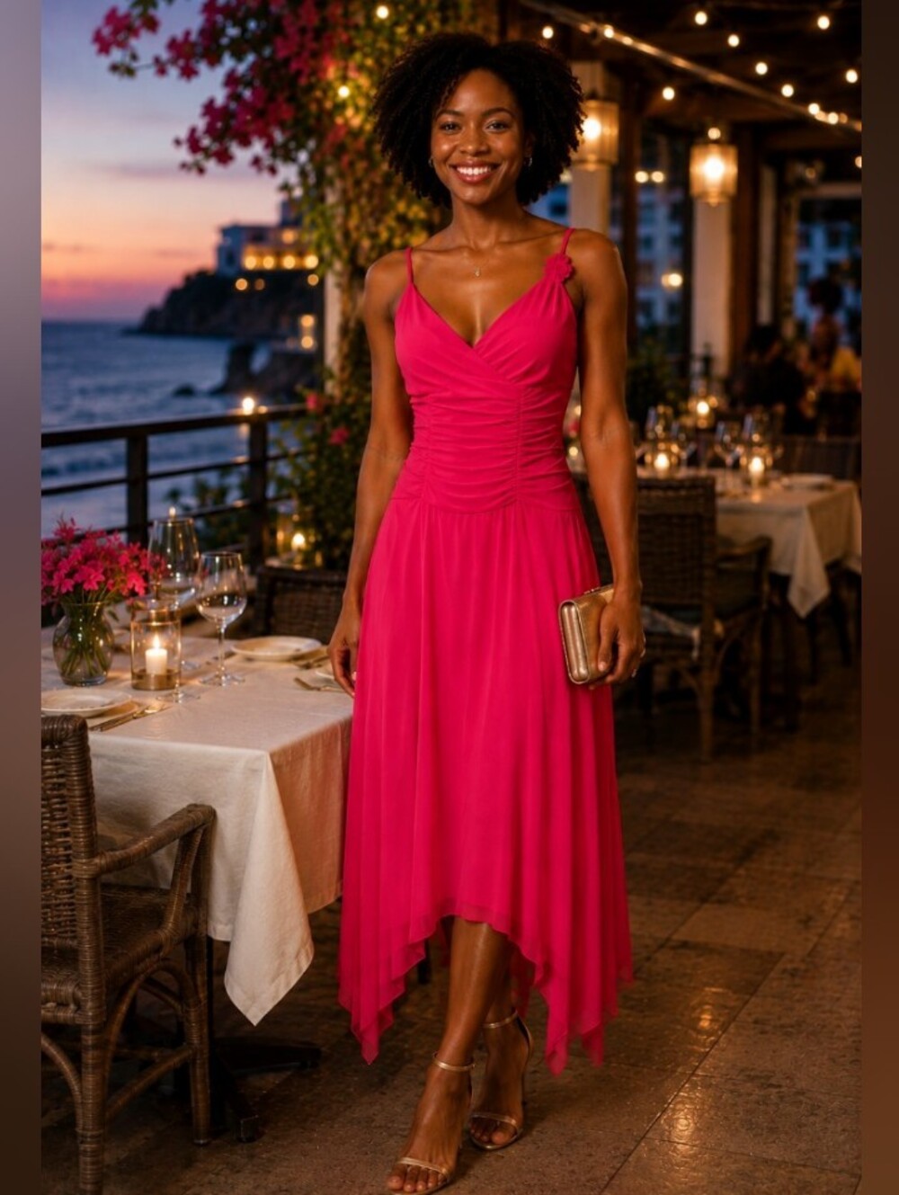Ruby Rox Pink Midi Dress